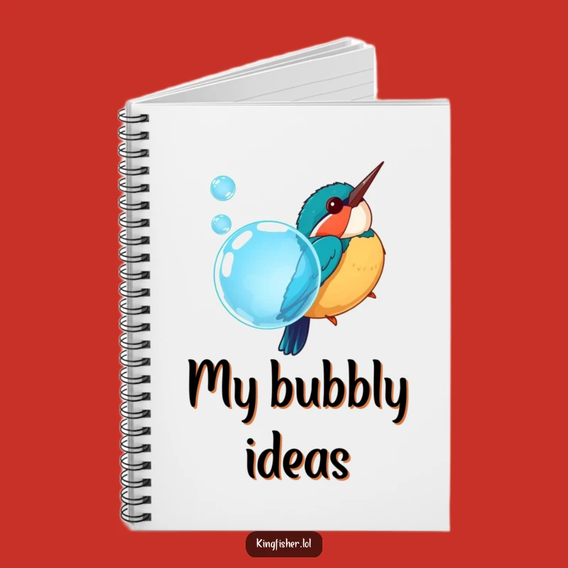Funny Kingfisher Bubble Dive Notebook: Capture Your Ideas with Joy Gift