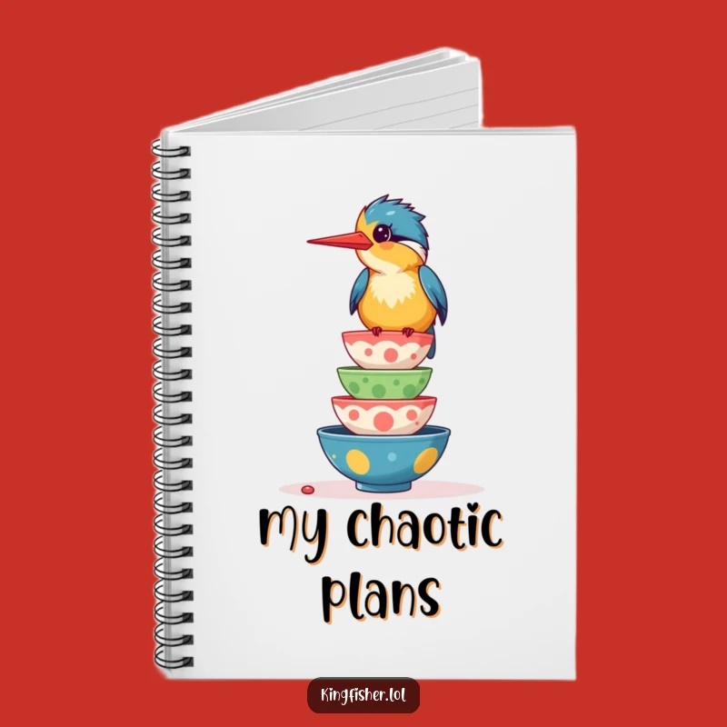 Funny Giggling Kingfisher Notebook: Jot Down Your Foodie Adventures Gift