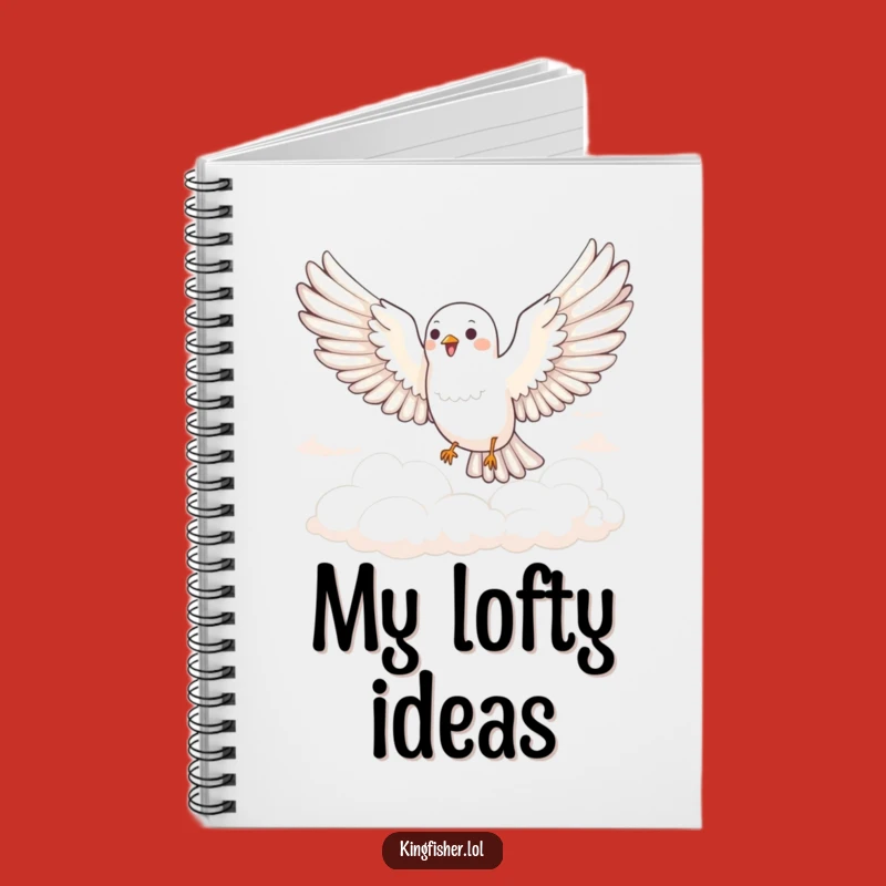 Funny Joyful Bird Notebook: Jot Down Dreams Through Fluffy Clouds