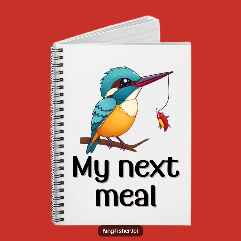 Funny Kingfisher Wink Notebook - Journal Your Thoughts with Humor