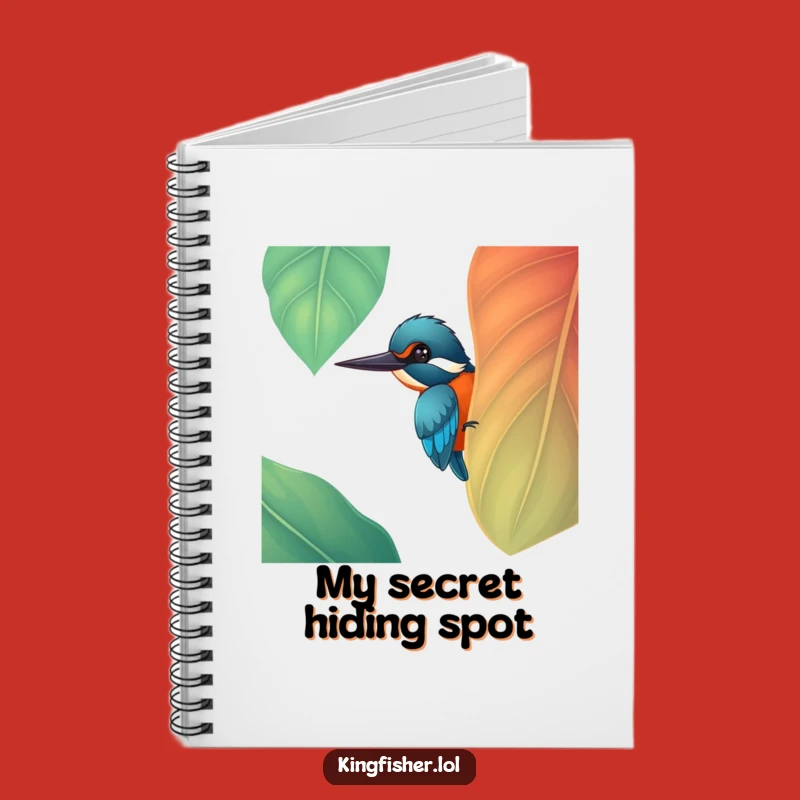 Funny Kingfisher Leaf Notebook - Jot Down Notes with Natural Cheer