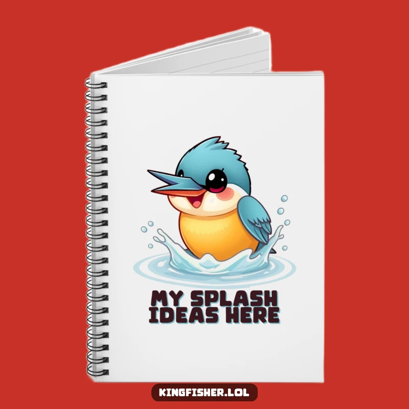 Funny Kingfisher Notebook: Playful Splash Pages - Great Gift!