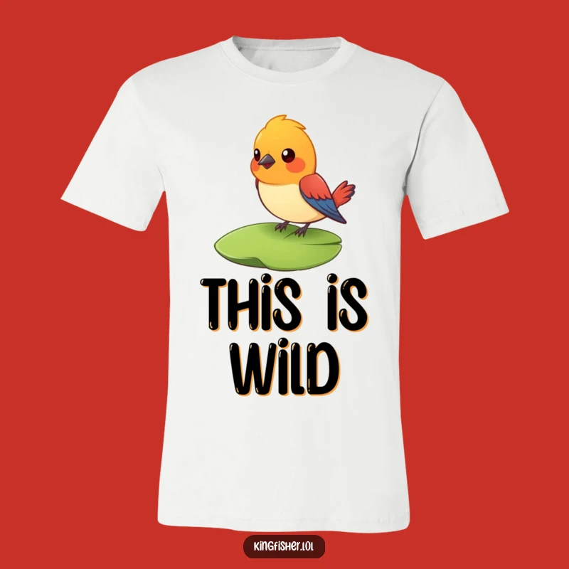 Funny Surprised Bird T-Shirt: Wear Your Astonishment with Colorful Style