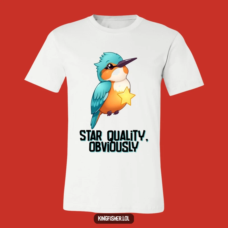 Funny Winking Kingfisher Star T-Shirt - Celestial Humorous Gift for Stargazers