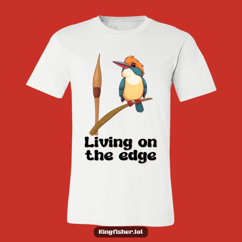 Funny Happy Kingfisher Tee: Swaying Reed Fun, Cheerful Funny Gift for Nature Lovers
