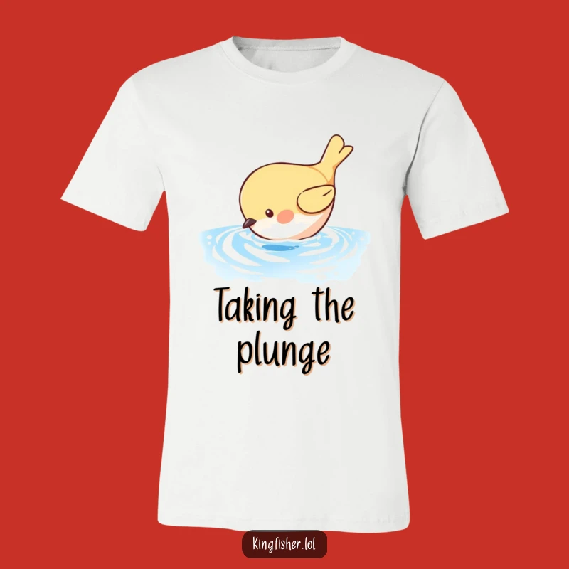 Funny Diving Bird T-Shirt: Make a Splash with This Determined Dive Design