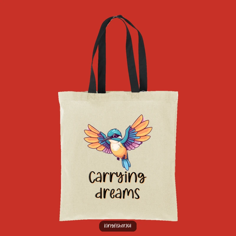 Chic Funny Kingfisher Tote: Colorful Flight Style, A Fashionable Humorous Gift for Travelers