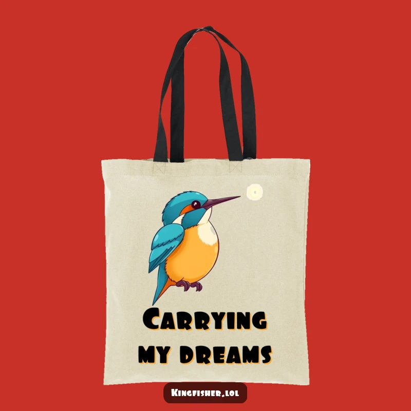 Hopeful Kingfisher Tote Bag: Carry Your Dreams - Practical Funny Gift!