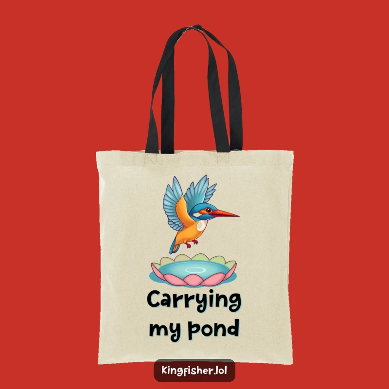 Funny Kingfisher Flight Tote Bag: Stylish Bird Launch Carry-All, Perfect Funny Gift!