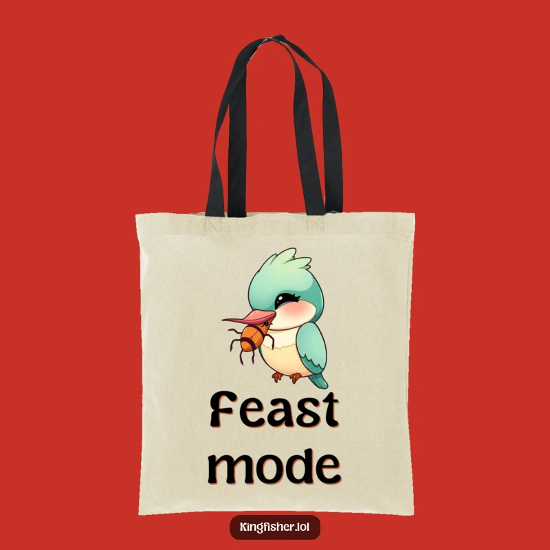 Chic Funny Kingfisher Tote: Big Bug Style, A Fashionable Humorous Gift for Shoppers
