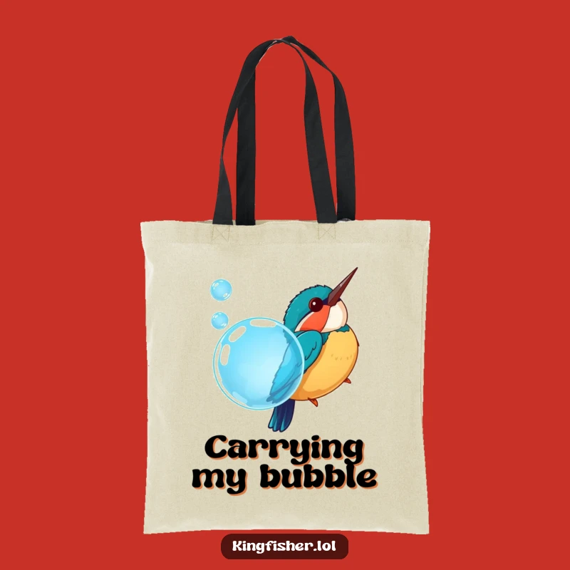 Funny Kingfisher Bubble Dive Tote: Carry Your Fun and Finds Gift