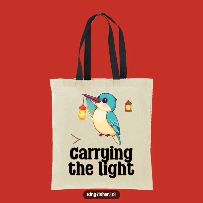 Funny Kingfisher Lantern Tote Bag: Carry Light and Humor