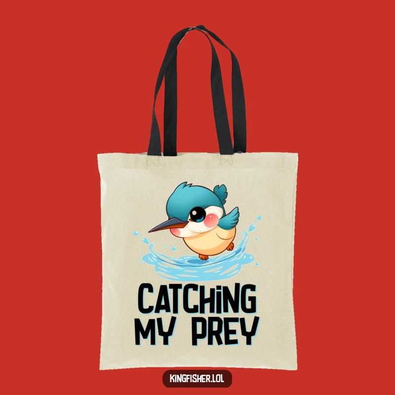 Funny Kingfisher Tote Bag: Cute Diving Bird, Stylish and Practical Funny Gift