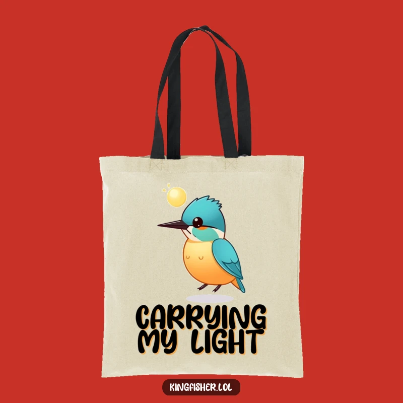 Funny Round Kingfisher Sphere Tote Bag: Carry Magic and Humor Effortlessly