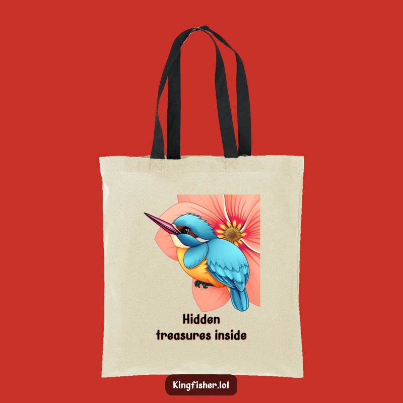 Funny Curious Kingfisher Tote: Carry Your Secrets and Supplies Gift