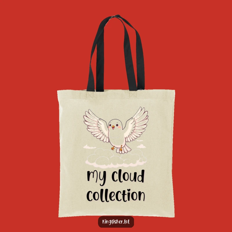 Funny Joyful Bird Tote Bag: Carry Your Dreams Through Fluffy Clouds