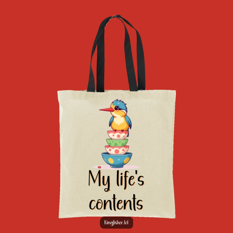 Funny Giggling Kingfisher Tote: Carry Your Snacks with Style Gift